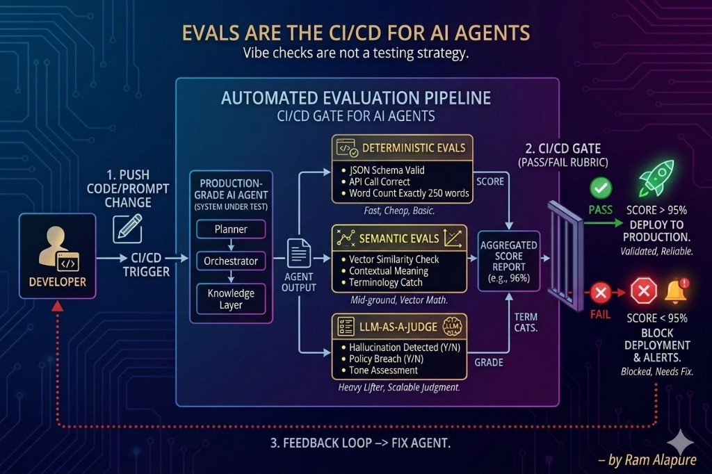 Evals are the CI/CD for AI agents